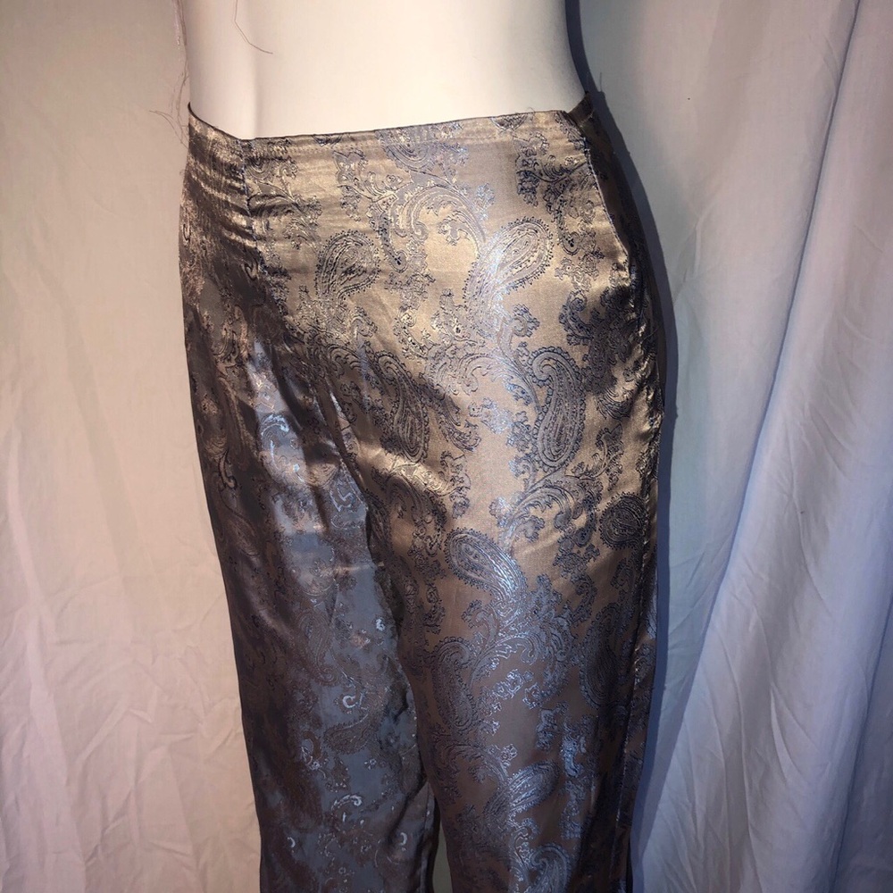 Blue Paisley Print Trouser/Capri